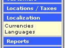 E-shop - Currencies - langues
